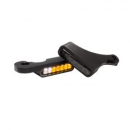 HeinzBikes, 'Stripes' below bar turn signals. Black anodized